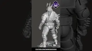 Void Ronin Sentinel &ndash; Sci-Fi Samurai Statue STL for 3D Printing