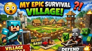 Finally Revealing My Minecraft Survival Village 😱 | Full Protection Setup