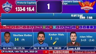 PC Vs SEC, 14th T20, SA20 League 2025-26 Live
