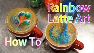 How to make rainbow latte art 🌈