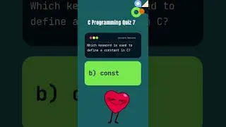 Which Keyword is Used to Define a Constant in C? | C Programming Quiz 7