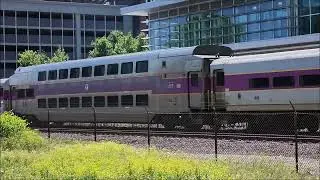 MBTA Locomotive #1123 passing Assembly station 6 20 2022