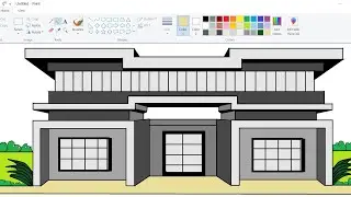 MS Paint Home Drawing | MS Paint Mein Ghar Ka Drawing Kaise Banaye | Easy Step by Step