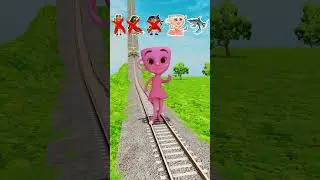 Funny Italian Characters VS Bombardiro Crocodilo Train! - BeamNG.Drive