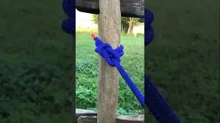 Узел Clove Hitch на деревянном шесте/#узел #шорты #youtubevideo 💯