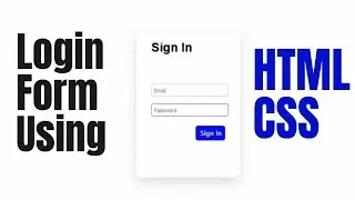 How to Create Animated Sign in ,Log in Form using HTML and CSS #htmlcss #htmlcsswebsite #htmlcssform