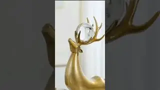Modern Luxury Gold Deers #Decorative Statue Porcelain  #Home Desktop Decor