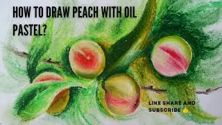 how to create peach oil pastel drawing