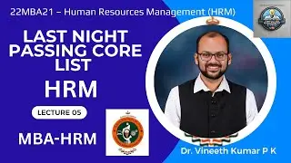LAST-NIGHT Passing Core List|Human Resource Management | VTU MBA Syllabus|Important Questions & Tips