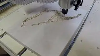 Onefinity CNC Router - Cutting Bathymetric Lake Depth Map - 10x speed