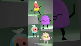 Стилизованные фигурки персонажей-конфет, созданные для аниматоров.