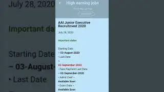 Aai junior executive online forms 2020