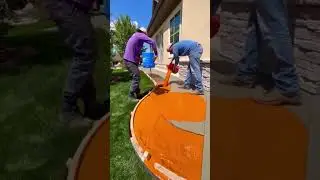 Satisfying Epoxy Path Transformation: Orange & Brown Swirl #DIY #Satisfying #Epoxy