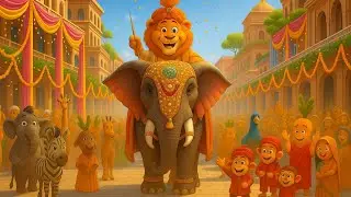 Sher Ki Shaadi 🦁 | Hindi Kids Rhymes | Funny Animal Wedding Song | Cartoon Songs