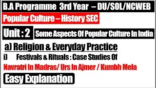 Unit 2 (A) Religion and everyday practice festivals and rituals case studies of jinns in delhi