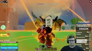 Dragon With No Transform DESTROYS Everyone in Blox Fruits