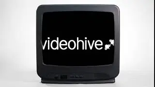 Old TV On And Off On White Background | Stock Footage - Videohive