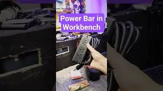 Desk Power Bar in Workbench Garage Upgrade #desksetup #garage