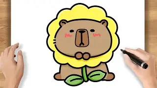 How to Draw a Capybara Sunflower From Plants vs Zombies