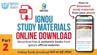 Ignou Study Materials | How to Download IGNOU Study Material Online - Part2