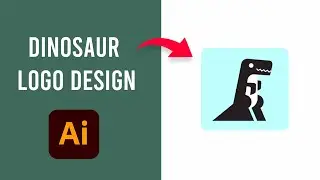 How to create a #dinosaur #logo #design in #illustrator | #Illusttratortutorial  #graphicdesinger