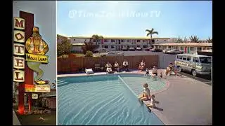Vintage Magic Lamp Motel, Katella, Anaheim California 1960's Retro Midcentury Modern Googie