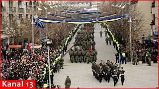 A military parade in Pristina, as Kosovo marks 18th anniversary of its independence