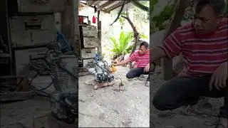 Bike engine 150cc Easy test start outside menthod#bike #automotive #repair#restoration #viral#shorts
