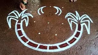 New maatu Pongal kolam|6*6 Sankaranti basavanna muggulu|Pongal special maadu kolam| super rangoli