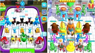 Monster Friends Merge Battle Vs Unify Master: Blue Monster Max Level Gameplay