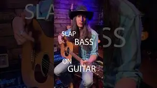 Slap Bass on Guitar 🎸 Lesson #learnguitar #guitarlesson #shorts