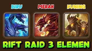 LIBAZ ABIZZ!!! 😎 F2P TEAM RIFT RAID 3 ELEMEN || Summoners War Indonesia