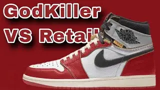 KickWho Godkiller AJ1 UNION LA. Retail vs Replica
