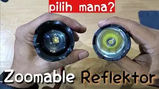 Perbedaan senter reflektor dan zoom / zoomable Leyoya Z1 vs Ekoras S21