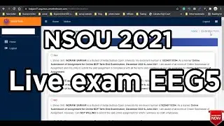 Live Online Exam EEG5 Nsou 2021 | Netaji Subhas Open University