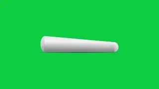 Chalk Placed with Soft Shadow on a Green Background Animation | Green Screen