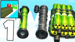 🚀Rockets Stack Gameplay Walkthrough Levels 2–10 Satisfying Stacking & Flying (Android,iOS)