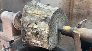 Wood Lathe Techniques \\ Processing Rotten Logs. Priceless Beauty
