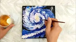 3D Northern Lights Aurora //  3D Galaxy Painting on Canvas