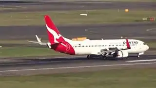 Qantas Boeing 737-800 VH-XZO Arriving into Sydney Airport