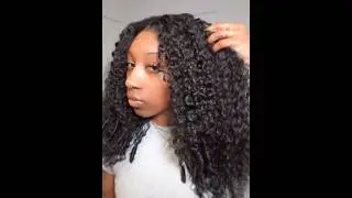 How Juicy  this Curly Texture Wig With Finger Coil Ends! more discount enter @UNice01 shop #wigs