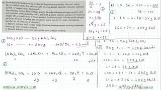 KIMYO MILLIY SERTIFIKAT NODIRBEK ISMOILOV KITOBI YECHIMLARI 4-DIAGNOSTIK TEST41-45-MASALA YECHIMI