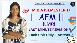 AFM | Управленческий учет | Подготовка к экзамену в последнюю минуту (LMR) | MBA | 1 семестр | @s...
