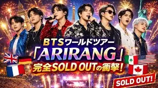 🎤🌍 BTS WORLD TOUR「ARIRANG」世界制覇！全都市SOLD OUTの衝撃 🔥✨.     #bts #japan #btsarmy #japanese #korea #v #kpop