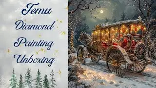 Diamond Painting Unboxing * TEMU * Large Canvas Diamond Art Painting ** Plus Canvas Repair ** 52