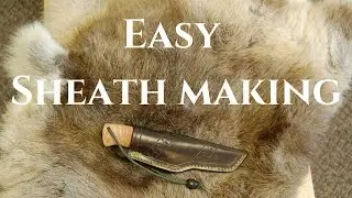 Sheathmaking -  An EASY  custom sheath for a maple handled knife