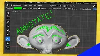 Как использовать инструмент &laquo;Аннотации&raquo; в Blender 3D