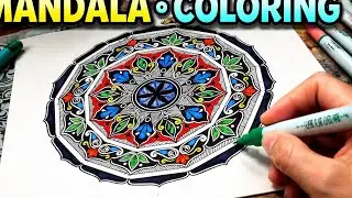 Mandala Creation Part 3 &mdash; Coloring With Black Ink and Markers (8 Minutes)