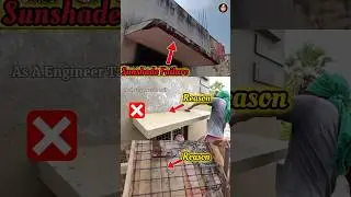 Don't Repeat this Mistake ❌❌ CONSTRUCTION 🚧🏗️  #shorts #Damaged #sunshade #Crack #civil #repair