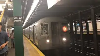 MTA NYC Subway: Brooklyn Bound R68 D Train Arriving/Departing @ 182nd-183rd Streets